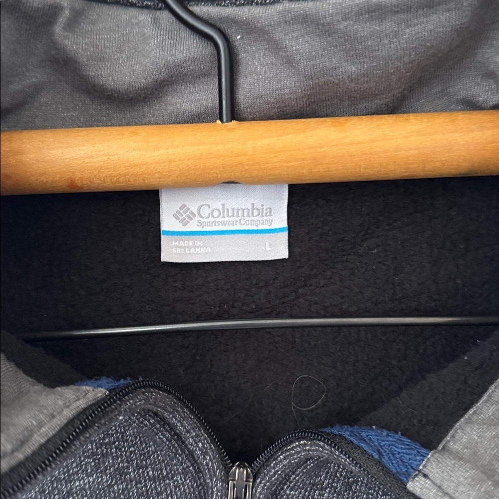 Columbia Men’s Gray Great Hart Mountain Fleece Quarter-Zip Pullover Large - Picture 4 of 6